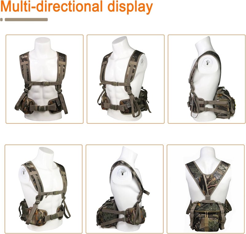 MDSTOP Hunting Fanny Pack, Waist-Pack Style Hunting Pack, Camo Hunting Fanny Waist Pack with Shoulder Straps and Harness Pouch, Available in Backpack and Lumbar Pack Styles - Image 5